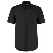 Black Classic Fit Short Sleeve Workwear Oxford Shirt