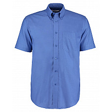 Italian Blue Classic Fit Short Sleeve Workwear Oxford Shirt