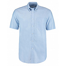 Light Blue Classic Fit Short Sleeve Workwear Oxford Shirt