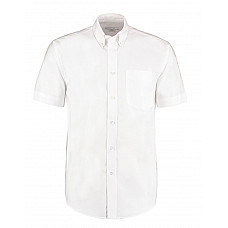 White Classic Fit Short Sleeve Workwear Oxford Shirt