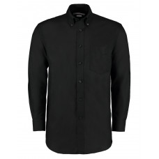 Black Classic Fit Long Sleeve Workwear Oxford Shirt