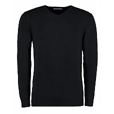 Black Regular Fit Arundel Long Sleeve V-Neck Sweater