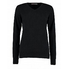 Black Regular Fit Arundel Long Sleeve V-Neck Sweater