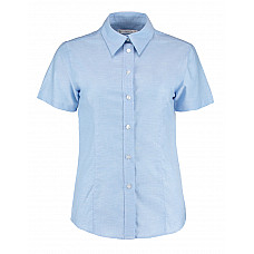 Light Blue Tailored Fit Short Sleeve Workwear Oxford Shirt