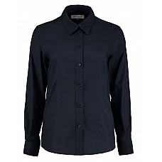 French Navy Tailored Fit Long Sleeve Workwear Oxford Shirt