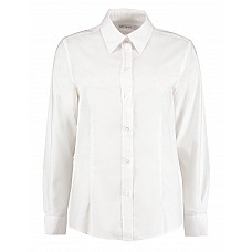 White Tailored Fit Long Sleeve Workwear Oxford Shirt