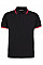 Black/Red Classic Fit Tipped Collar Polo