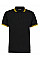 Black/Yellow Classic Fit Tipped Collar Polo