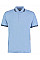 Light Blue/Navy Classic Fit Tipped Collar Polo