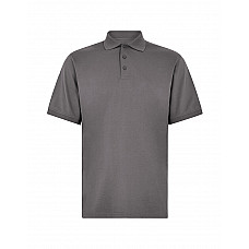 Charcoal Solid Regular Fit Superwash® 60° Jersey Polo