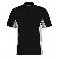 Black/Grey/White Classic Fit Track Polo