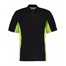 Black/Lime/White Classic Fit Track Polo