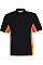 Black/Orange/White Classic Fit Track Polo