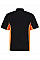 Black/Orange/White Classic Fit Track Polo