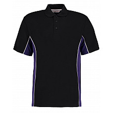 Black/Purple/White Classic Fit Track Polo