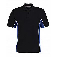 Black/Royal/White Classic Fit Track Polo