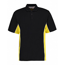 Black/Sun Yellow/White Classic Fit Track Polo