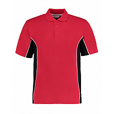 Red/Black/White Classic Fit Track Polo