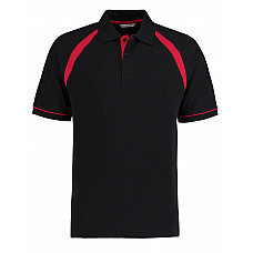 Black/Bright Red Classic Fit Oak Hill Polo