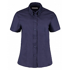 Midnight Navy Tailored Fit Short Sleeve Premium Oxford Shirt