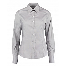 Silver Grey Tailored Fit Long Sleeve Premium Oxford Shirt