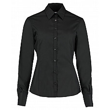 Black Tailored Fit Long Sleeve Business Shirt