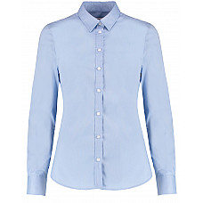 Light Blue Tailored Fit Long Sleeve Stretch Oxford Shirt