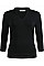 Black Womens Regular Fit Mandarin Collar Top