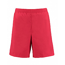 Red/White Classic Fit Track Short