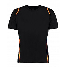 Black/Fluorescent Orange Men's Regular Fit Cooltex® Contrast Tee