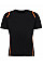 Black/Fluorescent Orange Men's Regular Fit Cooltex® Contrast Tee