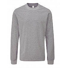 Heather Grey Melange Unisex Essential Organic Long Sleeve T