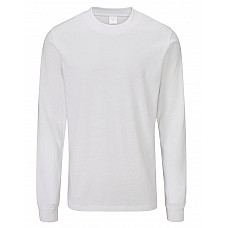 White Unisex Essential Organic Long Sleeve T