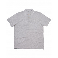 Heather Grey Melange/White The Tipped Polo