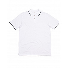 White/Navy The Tipped Polo