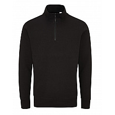 Black Unisex Organic 1/4 Zip Sweat