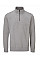 Heather Grey Melange Unisex Organic 1/4 Zip Sweat