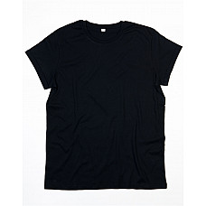 Black Men's Organic Roll Sleeve T