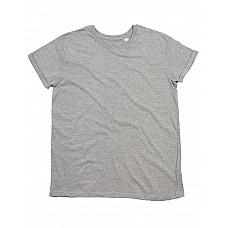 Heather Grey Melange Men's Organic Roll Sleeve T