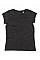 Charcoal Grey Melange Women's Roll Sleeve T