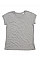 Heather Grey Melange Women's Roll Sleeve T