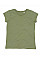 Soft Olive Women's Roll Sleeve T