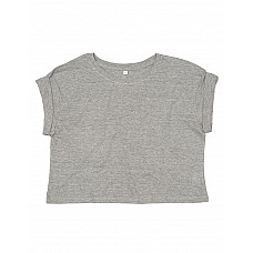 Heather Grey Melange Women's Crop Top T