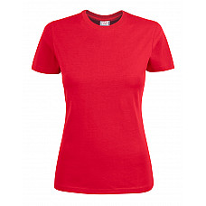 Red Ladies Heavy RSX T-Shirt