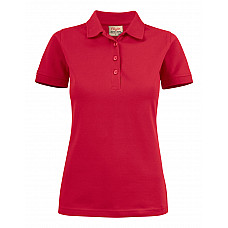 Red Ladies Surf Stretch Polo