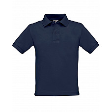 Navy Kid's Safran Short Sleeve Regular Fit Polo