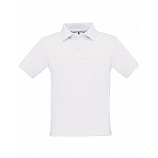 White Kid's Safran Short Sleeve Regular Fit Polo