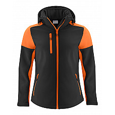 Black/Orange Ladies Softshell