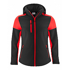 Black/Red Ladies Softshell