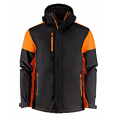 Black/Orange Padded Softshell